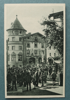 AK Berchtesgaden / 1920-1940 / Marktplatz sonntags / Strassenansicht